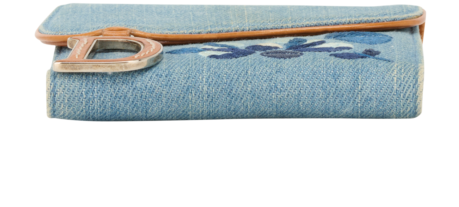 Christian Dior Saddle Lotus Wallet, &pound;150, Accessories, Blue, Denim, Top view